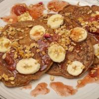 Makin' Banana Pancakes! · Vegan and Gluten Free Banana Pancakes. Blended with house-milled oat flour, almond milk, ban...