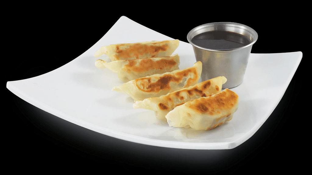 Chicken Potstickers · Kick things off with all white meat chicken, scallions, cabbage and water chestnuts stuffed in a wonton wrapper, then grilled, steamed to perfection, and paired with our killer 3G sauce.