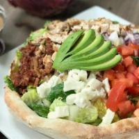 Malibu Chopped Salad · Romaine lettuce, avocado, grilled chicken, tomatoes, fresh mozzarella, bacon, red onions and...