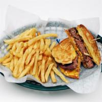 Patty Melt · If you don't know, now you know! This 6oz seasoned burger is wedged between two slices of Te...