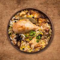 Yum Chicken Dum Biryani · Tender morsels of chicken meat cooked with our signature biryani masala gravy and long grain...
