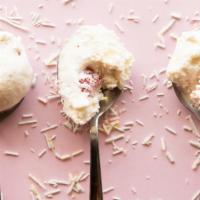 Strawberry Fields Ice Cream (Pint) · Strawberry infused ice cream mixed pieces of fresh strawberries all blended with st. germain...