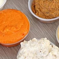 Dip Or Spread · Our wide selection of homemade spreads (3 oz. each) includes Hummus, Tzatziki, Feta mint & l...
