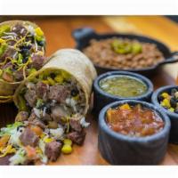 Burrito · Start off with our mouthwatering burrito, then add your choice of protein and all the fixins...
