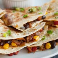 Quesadilla · Beef, chicken, or shrimp with cheese. Jalapenos, salsa, and sour cream.