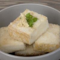 Agedashi Tofu · Deep fried tofu in special tempura sauce.