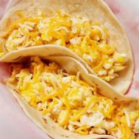Egg & Cheese Taco · Egg and cheese served on a flour tortilla.. {GF - with soft corn or crispy corn tortillas *p...