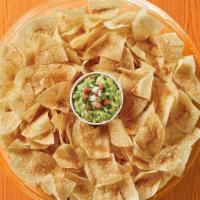 Chips & Guacamole Party Tray · One quart of freshly made guacamole & freshly made tortilla chips. Feed 8-10