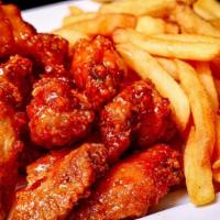 Wings Combo · Wings with fries.