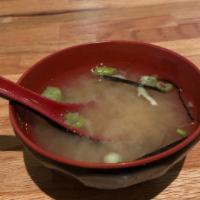 Miso Soup · Tofu, wakame, scallions.