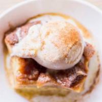 Bread Pudding · served with a sweet glaze & ice cream