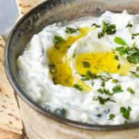 Tzatziki · Served with pita bread