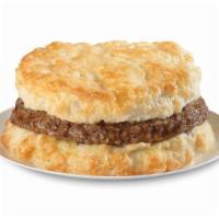 Smoked Sausage · Our fluffy buttermilk biscuit served smoked sausage tucked inside.