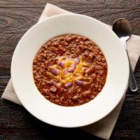Cup Chili  · With chunks of lean ground beef, lots of fresh herbs and spices in a thick and robust tomato...
