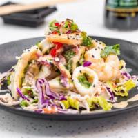 Seafood Salad · Octopus, calamari, shrimp.