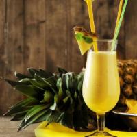 Pineapple Mixer · Pineapple, yogurt, banana chucks, and pineapple juice