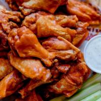 Wangs - 5 · Jumbo wings tossed with your choice of sauce. Served with celery and house made ranch.