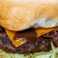 A1 Steak Sauce Burger · Hickory smoked bacon, melted cheddar cheese, A1 steak sauce, Comeback sauce, lettuce and tom...