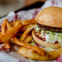 Bishop'S Burger · A 1/3 lb. version of our signature burger dressed with mayo, mustard, onion, pickle, lettuce...