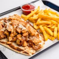 Chicken Pepito · 250 g chicken breast, bacon, pecorino cheese. Served with fries.