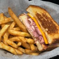 Kid Ham Sandwich & Fries · Ham, cheddar & mayo on sourdough