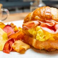 Breakfast Sandwich · egg + ham + cheese on a delicious croissant