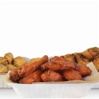 Wings (20Pc) · 20 crisp boneless wings or classic (bone-in) wings with up to 3 flavors.