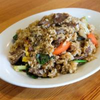 Basil Fried Rice · Spicy. Rice stir-fried with basil, egg, onions, tomato, and scallions