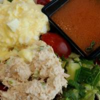 59Th & Lex Trio · A scoop of our three favorite salads- classic tuna, Sonoma chicken and egg salad on chopped ...