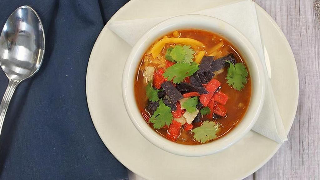 Cup Of Chicken Tortilla Soup · 