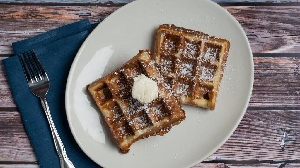 Kid'S Classic Waffle · whipped butter and powdered sugar