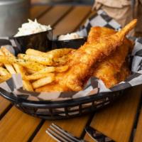 Fish 'N Chips · plenty of beer-battered cold-water Atlantic cod and French Fries