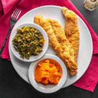 Catfish  · Served with two sides.