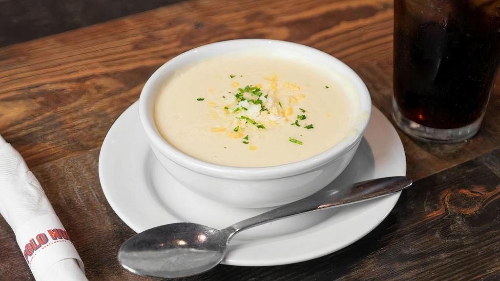 Crema De Queso Cup · * (Polo Norte's Specialty Item) Creamy cheese soup. 8oz cup