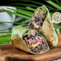 Mtv  Vegan Wrap Kid'S Meal · Nutritious hand rolled and pan seared spinach tortilla stuffed with a mix of fluffy quinoa, ...