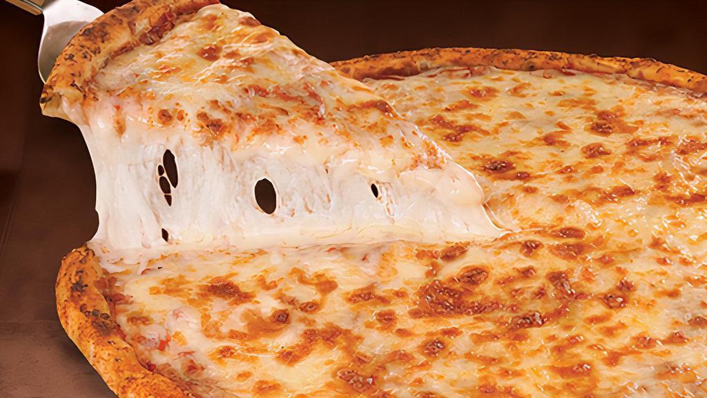 Build Your Own (Stuffed Crust) (Large) · 325 cal. per slice, eight slices. 100% mozzarella cheese and pizza sauce. Customize it by adding your favorite toppings and flavored crust.