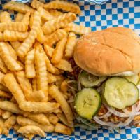 Hot Mess Chicken Sandwich · Juicy Chicken in our famous CRYBABY®️ sauce, Pickles, Sliced Onions, and Big Shake’s Ghost P...