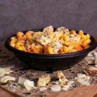 Chicken Parmesan Mac & Cheese · Choice of Pasta, Broccoli, Cauliflower, or Quinoa as your base-Chicken, Cheese Sauce, Marina...