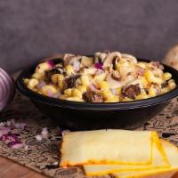 Short Rib Philly Mac & Cheese · Short Rib, Red Onion, Mushrooms, and Muenster Cheese.