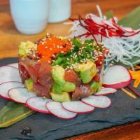 Tuna Tartare · Diced tuna and avocado mixed with a special spice sauce and sesame seeds.