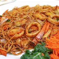 Seafood Noodle · A combination of shrimp, scallops and squid with vegetables and a special house sauce.