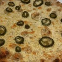 White Pizza · Mozzarella, jalapeno and ricotta cheese.