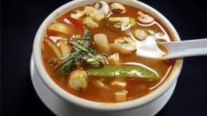 Panang Curry · Spicy. Thai Panang curry cook with coconut milk, pepper, onion, eggplant, snow peas, carrots...