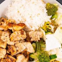 Chicken Teriyaki Rice Box · Chicken & Assorted Vegetable with Teriyaki Sauce.
Serve with White Rice