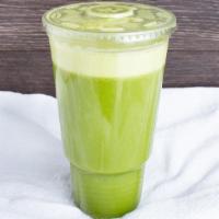 Green Juice · Spin., Kale, ginger, green apple, grapefruit, Broccoli, celery, Pina.