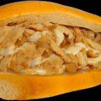 #10 Chicken Philly Cheesesteak · Grilled Chicken, Grilled Onions, & Provolone Cheese. on White Roll. 390-1220 Cal.