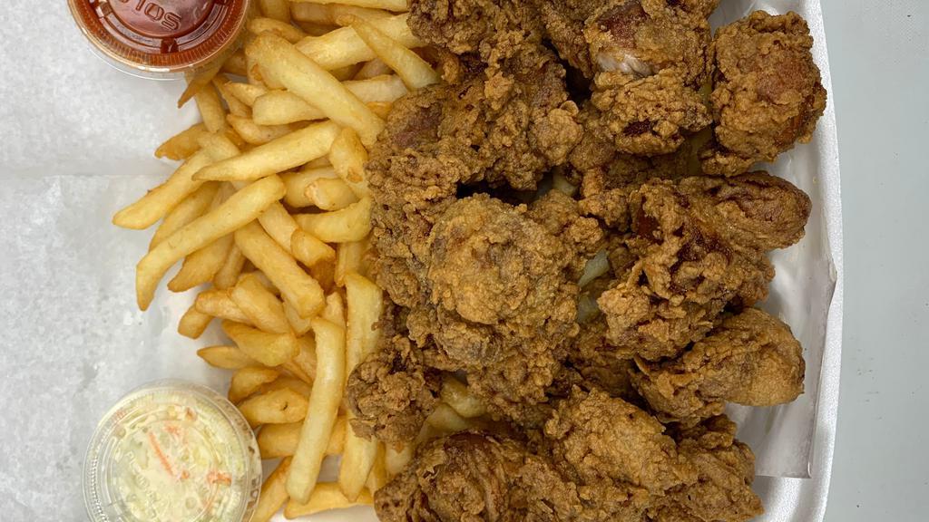 3 Wings & 1/2 Lb. Chicken Gizzards Combo · SERVED WITH FRIES,BREAD,COLESLAW