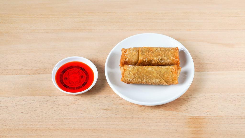 Egg Roll (2) · Deep fried rolls filled with vegetables.