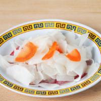 Nabo Encutido · Homemade sweet and sour pickled turnip.