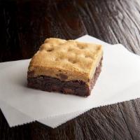 Brookie                   · A delicious combination of a rich fudge brownie and a chewy chocolate chip cookie.